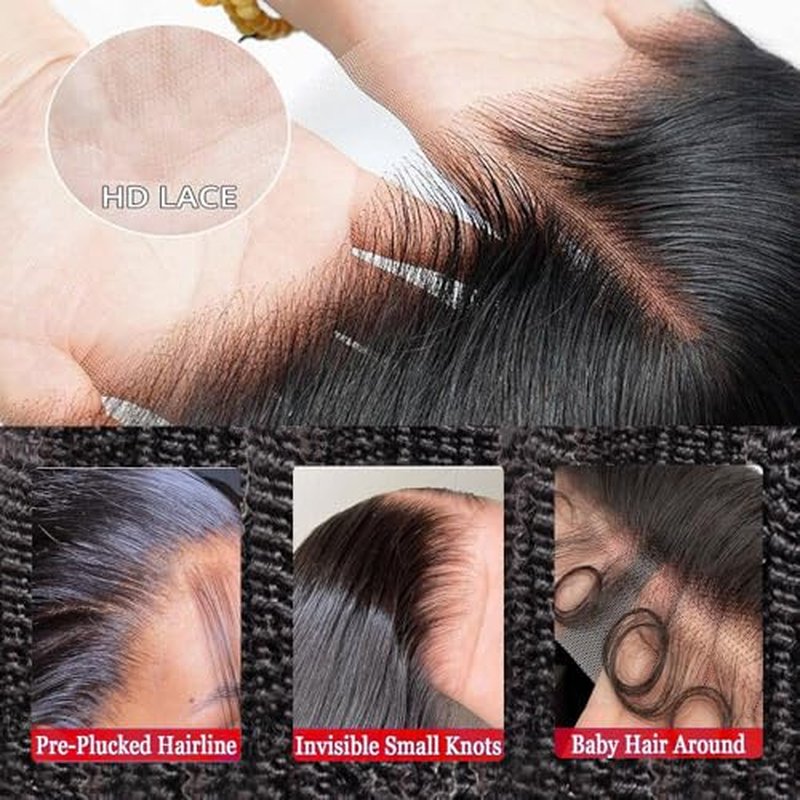 22 Inch 13x4 Deep Wave Lace Front Wigs Human Hair deep wave frontal wig 13x4 HD Lace Front Wigs Human Hair Pre Plucked Virgin for Women Natural Color Glueless Wig