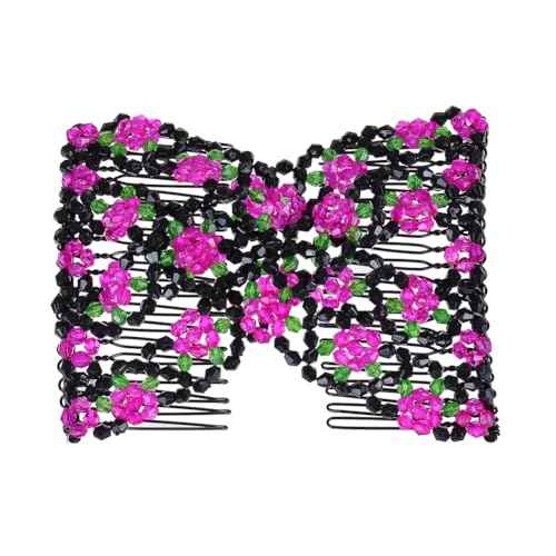 Ruihfas Magic Hair Side Combs Stretch Double Clips Hair Combs Bun Maker Tool for Women Girls Thick and Thin Hair Styling Accessories, Pack of 6