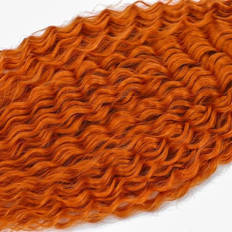 24 26 28 Inch Ginger Human Hair Bundles Color 350 Deep Wave Orange Hair Extensions