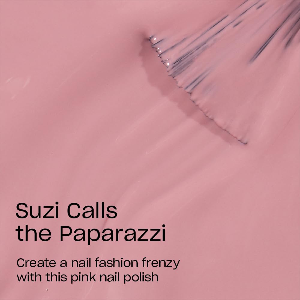 OPI Nail Lacquer Suzi Calls the Paparazzi | Opaque Soft Pink Crème Chip Resistant Nail Polish | Hollywood Collection
