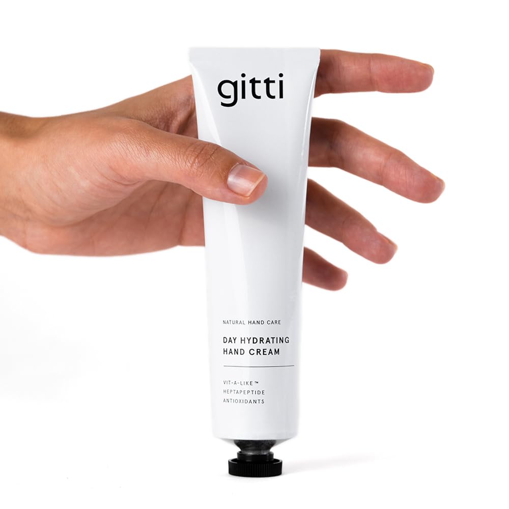 gitti Day Hydrating Cream I Natural Hand Care, Non-Toxic, 98% Natural Origin, Cruelty-Free, Vegan, Botanical Retinol Alternative, Hydrates Skin, Anti-Pollution Effect, Citrusy-woody Scent (2.53 fl oz)