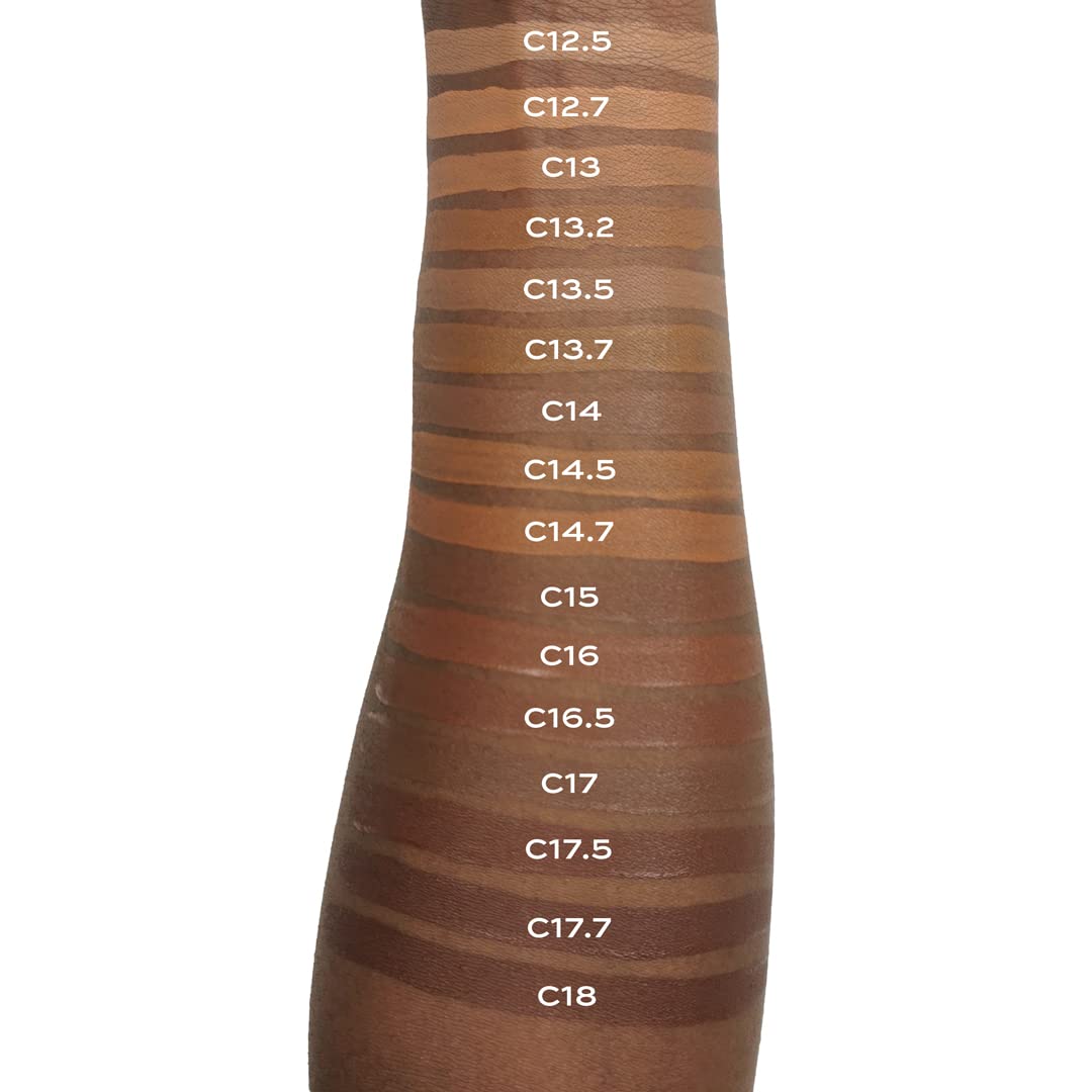 Makeup Revolution Conceal & Define Concealer, Full Coverage Makeup Concealer, Matte Finish & Long Wear, For Medium or Tan Skin Tones, Vegan, C12.5, 4ml