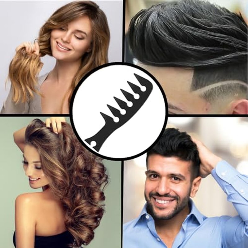 Texture Comb ? Wide Tooth Comb Men ? Professional Tool for Easy Hair Styling & Volume ? Lightweight & Durable Grooming Accessory