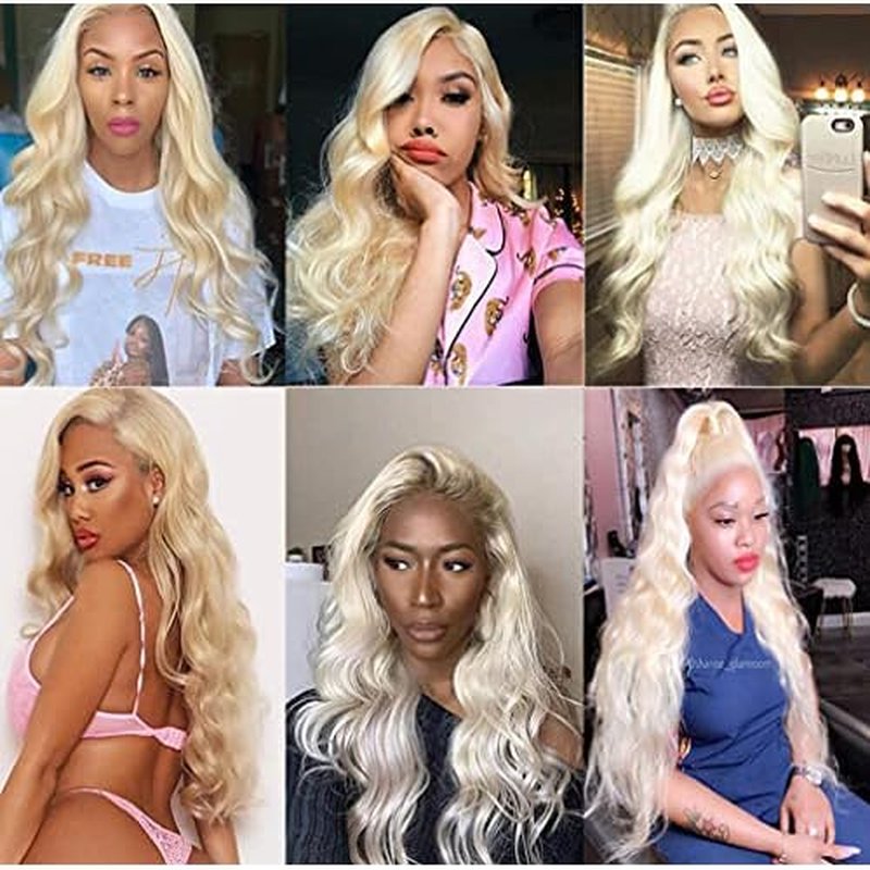 #613 Blonde Bundles Human Hair Body Wave Bundles 18 18 18 Inch Honey Blonde Body Wave Bundle Human Hair Extensions Unproceesed Virgin Hair 100 Gram Per Bundle 3 Bundle
