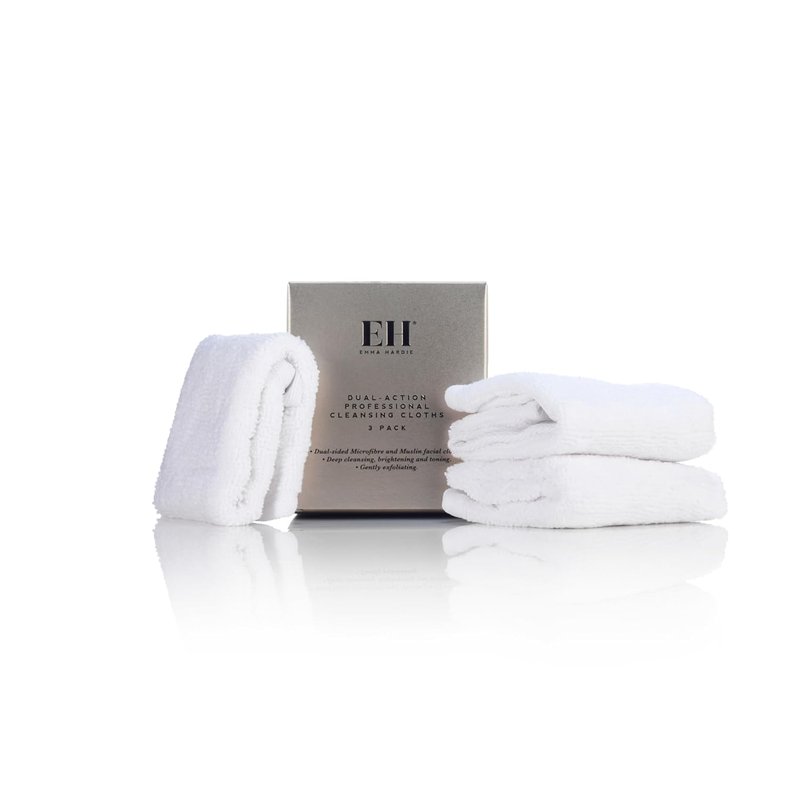 Emma Hardie Cleansing Cloths - 3 Pack Microfibre & Muslin for Gentle Exfoliation | Deep Pore Cleansing & Skin Brightening