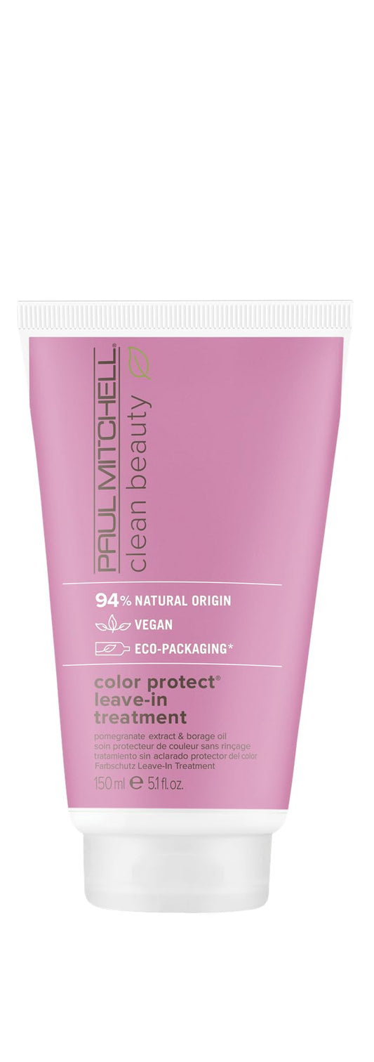 Paul Mitchell Clean Beauty Color Protect Leave-In Treatment, Boosts Shine, Keeps Color Fresh, For Color-Treated Hair, 5.1 fl. oz.