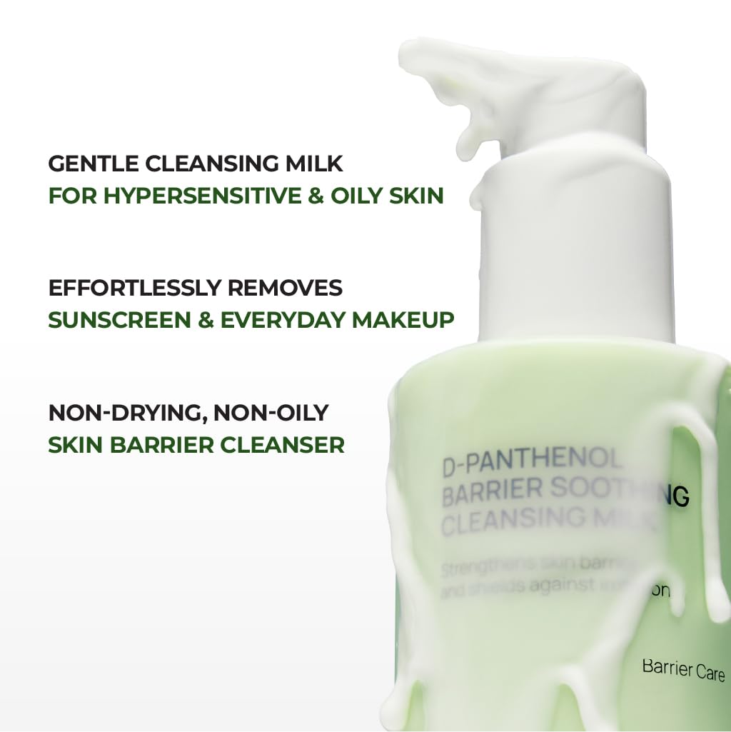 JUMISO Ceramide Cleansing Milk for Sensitive Skin – D-Panthenol Soothing Face Wash, Melts Sunscreen & Makeup – No Double Cleanse Needed, Ophthalmologist Tested, Tear-Free – Fragrance-Free, 10.14 fl oz