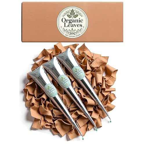 Henna Cones Pack of 3 (30 g Each),100% Natural Henna Paste, Ready-to-Use Pre-Filled Cones, 5-Stage Filtered for Long-Lasting Reddish Brown Color, Chemical Free, Sojat India Origin