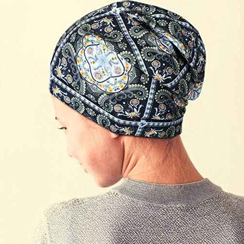 Geyoga 4 Pcs Women's Chemo Hat Slouchy Beanie Cancer Headwear Head Wraps Sleeping Turban Hats Head Scarf for Cancer Patient