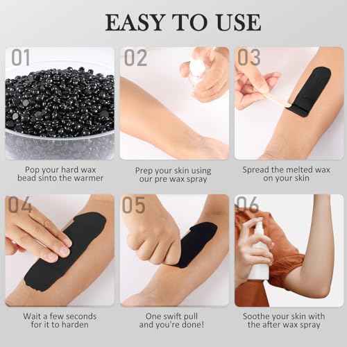 Wax Beads Bulk - 2.5lb Wax Beans Supplies for Esthetician - Professinal Painless Waxing for Face, Upper Lip, Bikini, Leg, Women Natural Melting Kit - Hypoallergenic Hard Wax Beads Bulk