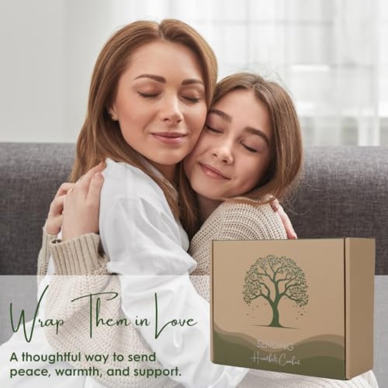 Sympathy Gift Baskets for Women ? 8 Thoughtful & Cozy Items (Blanket and Candle Gift Set with Mug, Socks & More) ? Sympathy Gifts for Loss of Loved One, Get Well, or Self Care Gifts for Women
