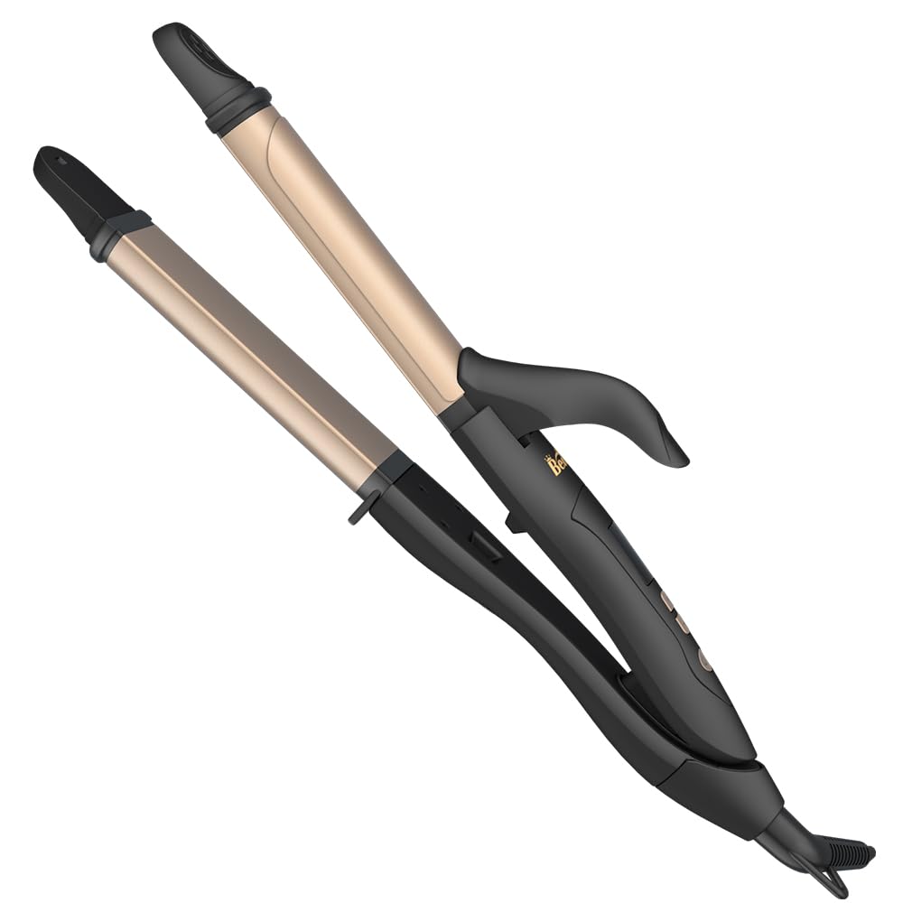 Berta 2 in 1 Hair Iron Professional Hair Straightener& Curler Iron, Ceramic 1.25 Inch Curling Iron, 275-425℉ Adjustable Temperature, Dual Voltage