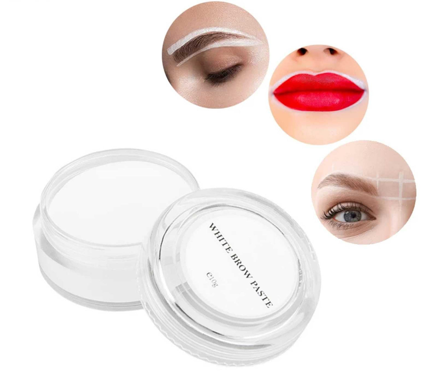 10g White Eyebrow Mapping Paste Permanent Makeup Microblading Brow Paste Eyebrow Lip Shaping Position Tinting Tool