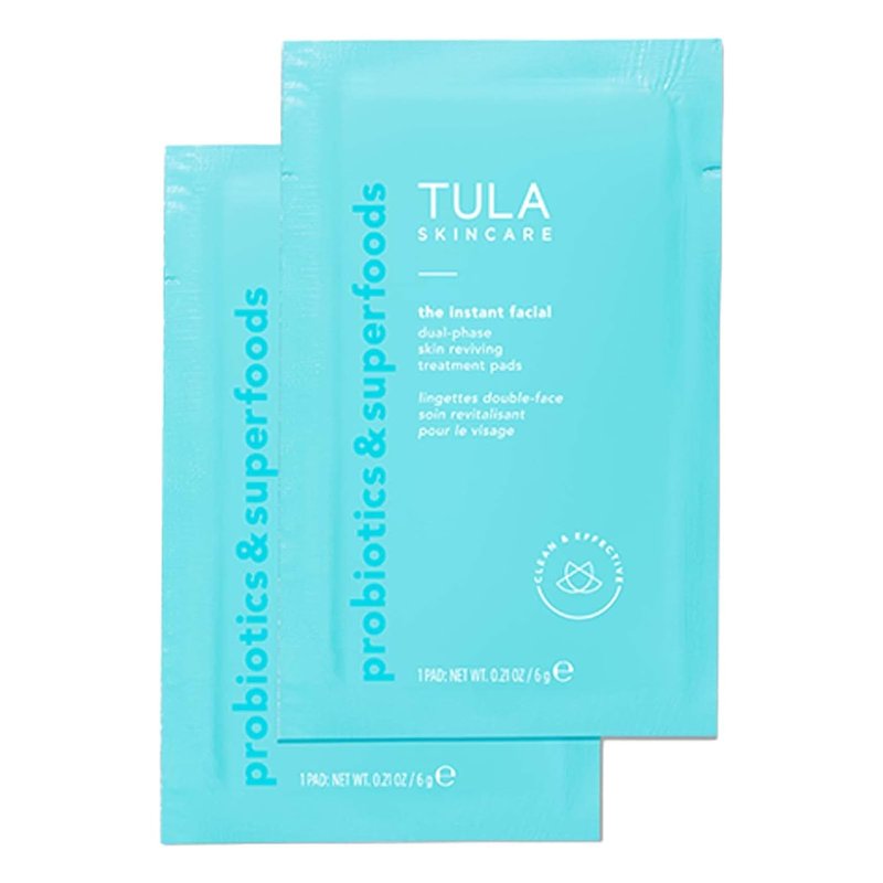 TULA Probiotic Skin Care Dual-Phase Treatment Pads - 6 Pack | Instant Facial Pads for Smoother, Brighter Skin