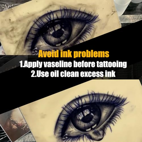 Silicone 3MM Tattoo Fake Skin 10Pcs 7.4X5.6" 3MM Tattoo Practice Skin Thick Soft Silicone Fake Skin for Beginer and Artists