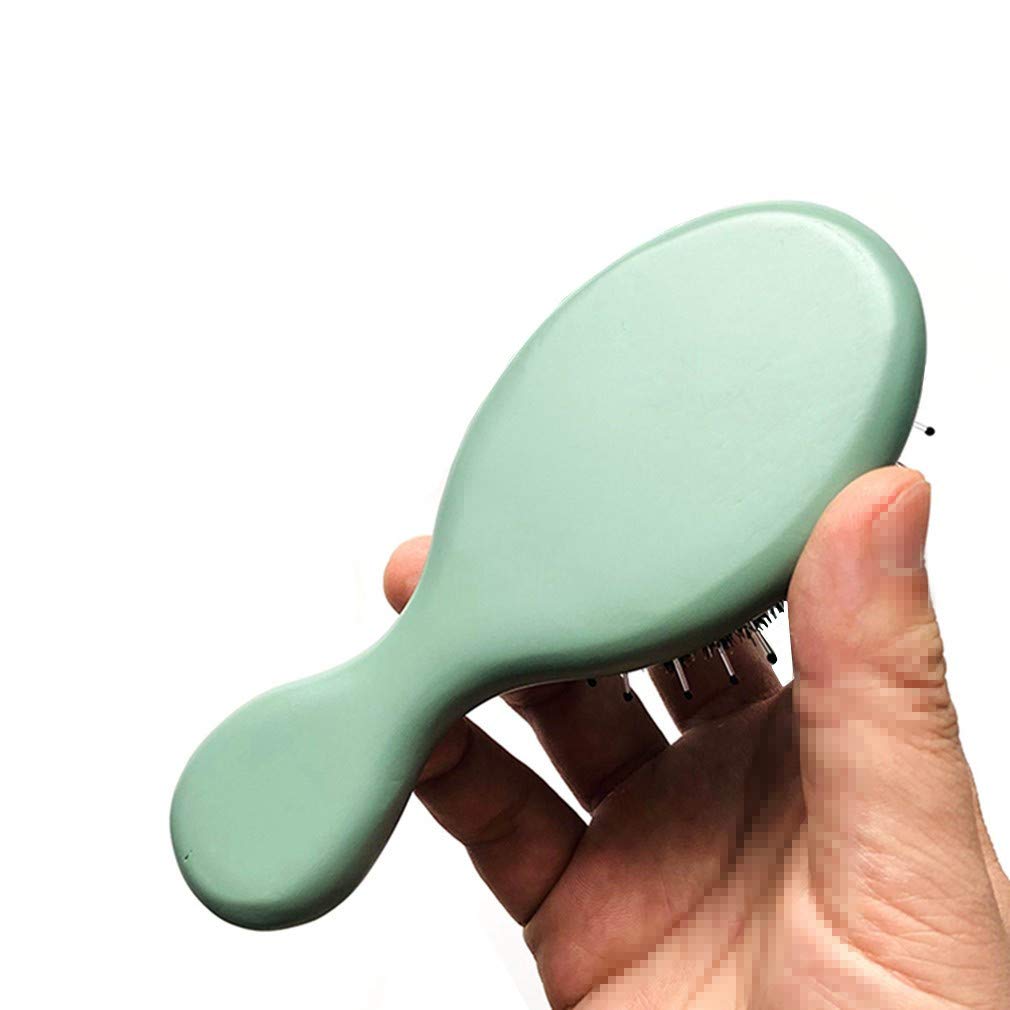 Boar Bristle Hair Brush, Olive Wood Air Cushion Massage Brush With Nylon Pin for Women Men Travel Hair Brush for Curly & Dry Hair Smoothing Detangling