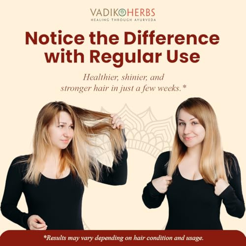 Vadik Herbs Brahmi Hair Oil (8 oz) All natural herbal hair oil for hair growth, hair conditioning, dandruff and dry scalp with Rosemary Oil | Herbal scalp treatment