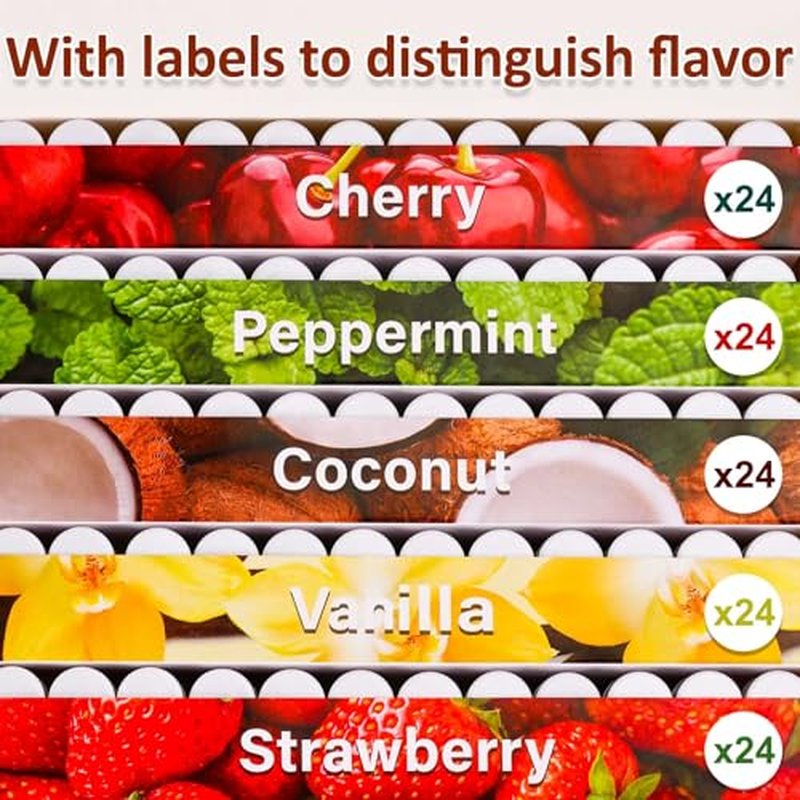 120 Pack Lip Balm Unlabeled, Natural Lip Balm Bulk Blank Tube, Personalized Lip Balms for Party Favors Adults and Bridal Shower Favors or Baby Shower Gifts-5 Flavors