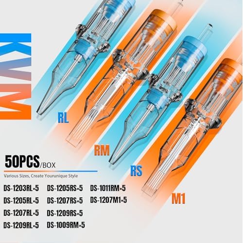 Tattoo Cartridge Needle 50 pcs RL RS RM Mixed cartridge Tattoo Supplies