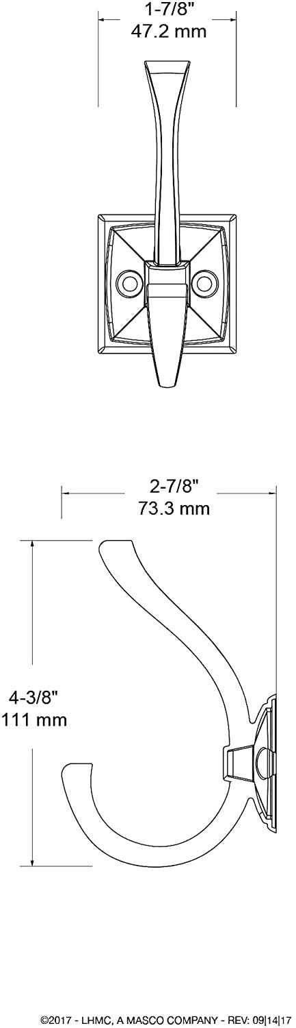 Liberty Hardware 137246 Ruavista Coat and Hat Hook, Single, Bronze with Copper Highlights