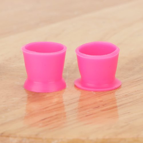 Tattoo Ink Cups with Base, 300PCS Pink Supplies Silicone Pigment Cup Ink Silicone Ink Ink Cups Eyebrow Lip Color Pigment Cup Supplies and Equipment Ink Caps Silicone Permanent Makeup Cups
