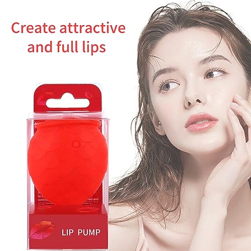 Lip Plumper Device Lip Filler Beauty Pump,Soft Material Pout Lips Enhancer Plumper Tool, Natural Pout Mouth Tool