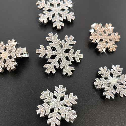 6Pcs Snowflake Hair Clip Sparkly Rhinestone Hair Barrettes for Women 3 Styles Snowflake Hairpins Christmas Hair Accessories Party Gifts