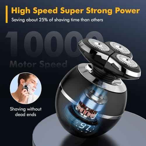 Electric Razor for Men, 2025 Upgrade Electric Shavers for Men, Cordless Rechargeable Shaver for Men, Wet/Dry Mens Shaver Face Shaver, Quick Electric Razor Grooming Kit