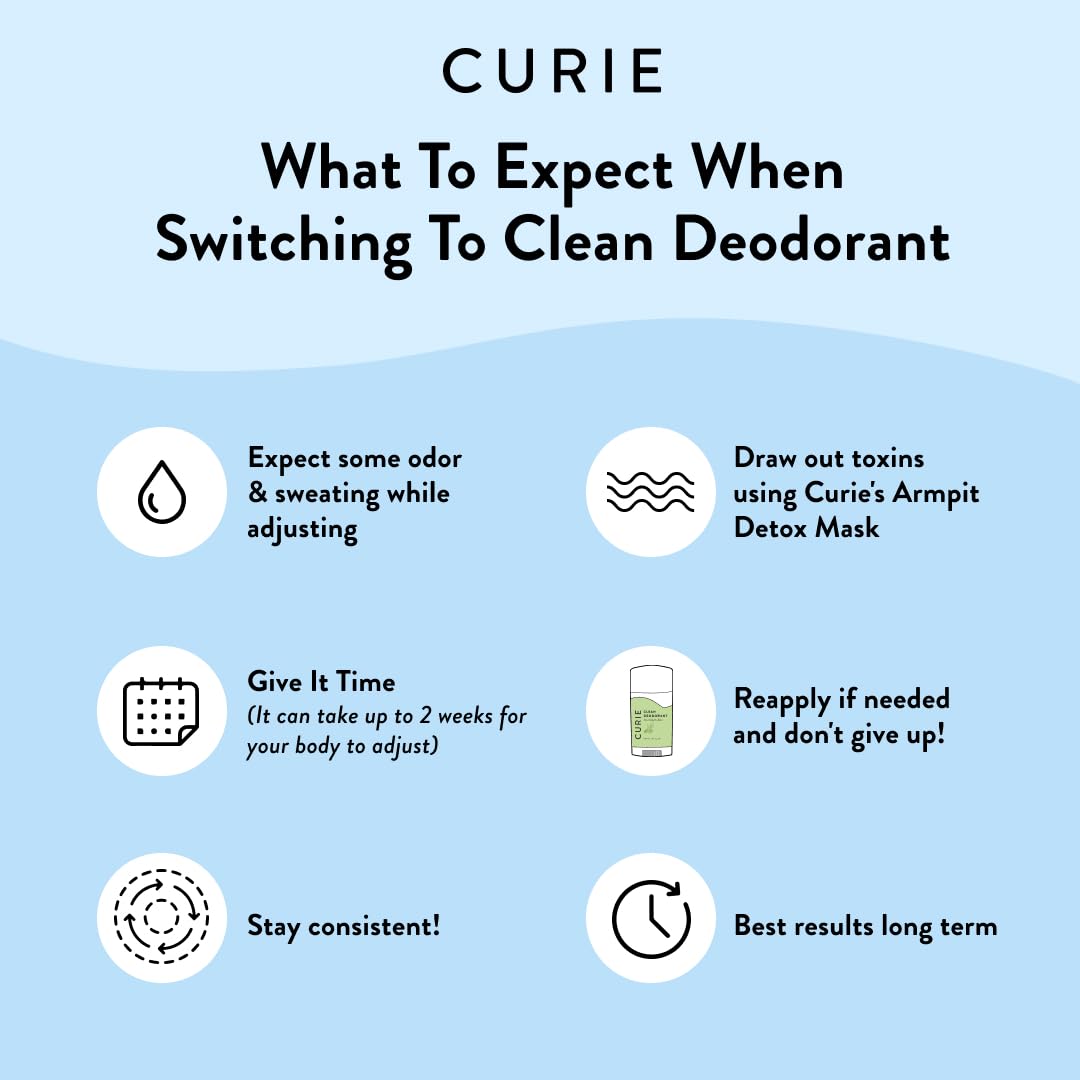 Curie Natural Deodorant for Women - Coconut Nectar + Santal Sage - Aluminum Free, Clean, Sustainable, Vegan Paraben Free (2pk)