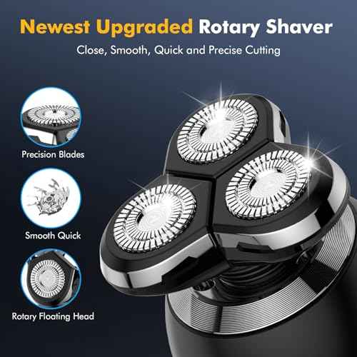 Electric Razor for Men, 2025 Upgrade Electric Shavers for Men, Cordless Rechargeable Shaver for Men, Wet/Dry Mens Shaver Face Shaver, Quick Electric Razor Grooming Kit