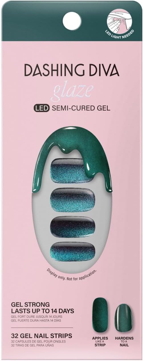 Dashing Diva Glaze Nail Strips - Stone Cold | Long-Lasting, Chip-Resistant Gel Nail Wraps | 34 Salon Quality Strips, Prep Pads & Nail File Included