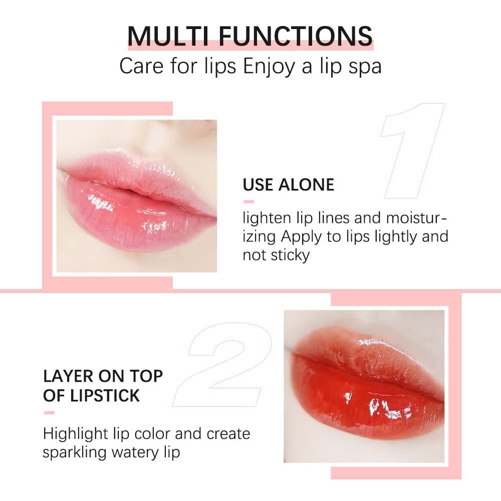 Sokgo Hydrating Lip Glow Oil, Plumping Lip Gloss, Moisturizing Lip Oil Gloss, Transparent Moisturizing Lip Balm, Natural Lip Plumper