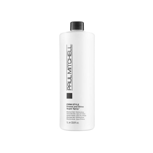 Paul Mitchell Freeze and Shine Super Hairspray, Maximum Hold, Shiny Finish Hairspray, For Coarse Hair, 33.8 fl. oz.