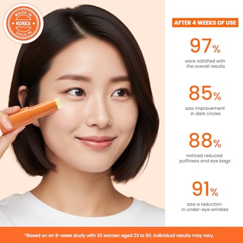 VELAMO ADVANCED Retinol Eye Balm Stick: Made in Korea, Travel Essentials, Upgraded 8-in-1 Formula with Collagen, Niacinamide & Peptides ? Under Eye Cream for Dark Circles, Puffiness & Wrinkles 0.35oz