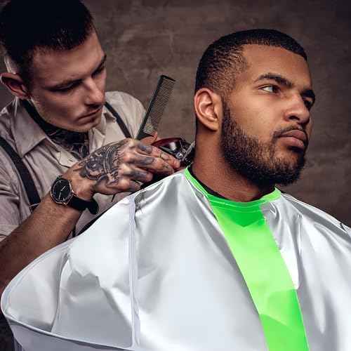 Hair Cutting Capes for Adults, Professional Haircut Cape Umbrella Waterproof Salon Barber Cape Hairdressing Apron, with 1PCS Black Comb