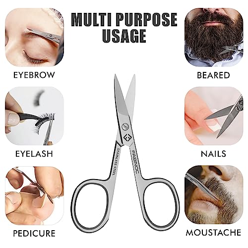 Curved Nail Scissors for Women & Men ? German Quality Stainless Steel ? Small Manicure Pedicure Scissors for Fingernail, Toe Nail, Eyebrows & Mustache