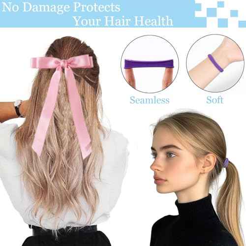 Curly Hair Brush,Curl Defining Brush,Slick Back Hair Brush,Rat Tail Comb,Edge Bristle Brush,Clip Claw,Bow,Satin Scrunchies,No Damage Hair Ties,Scarf Hair Ties,Gifts For Women,Best Gift Set(Green)