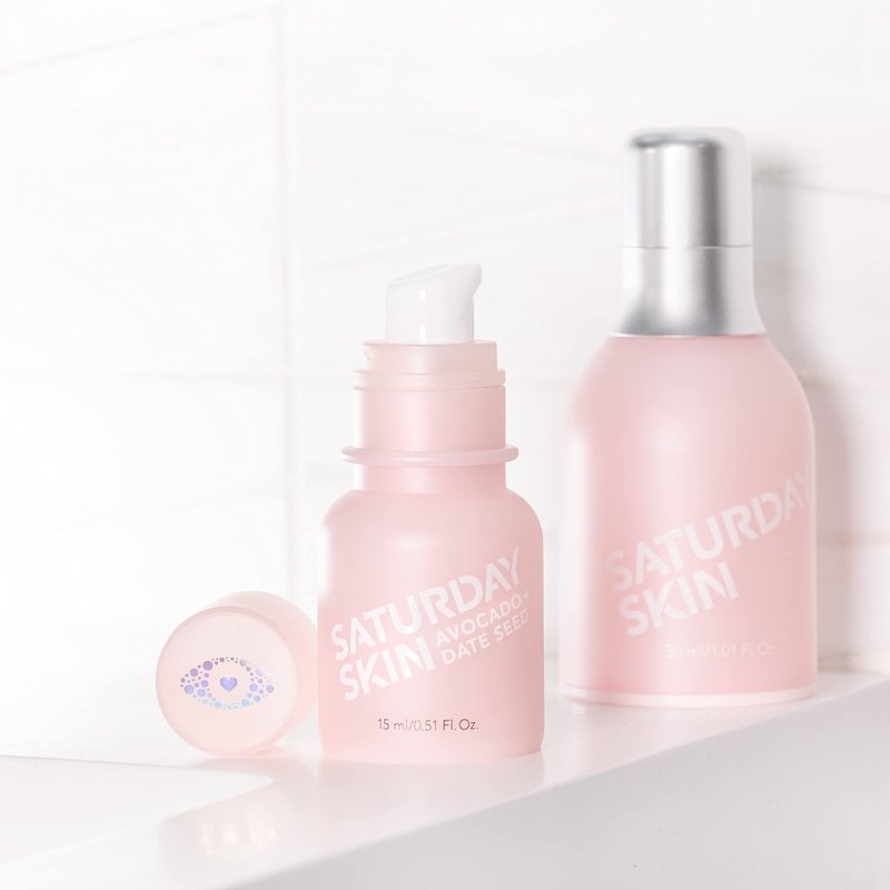 Saturday Skin Wide Awake Brightening Cream Illuminating Eye Cream for Wrinkles, Puffy Eyes+Dark Circles Lightweight, Moisturizing, Deeply Hydrates, Anti Aging Reduce Fine Lines 1.01 Fl Oz (30ml)