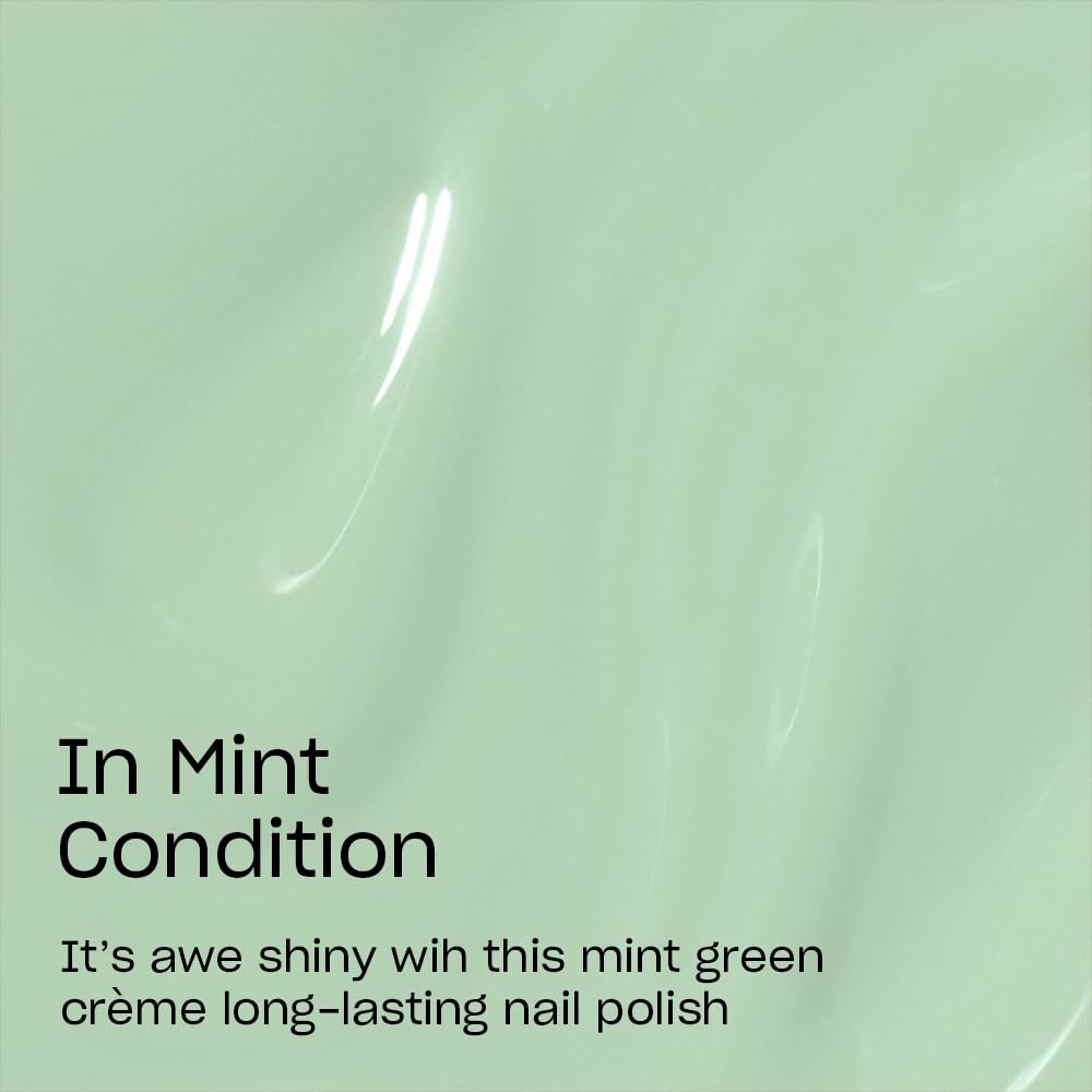 OPI Infinite Shine In Mint Condition | Opaque Soft Green Crème Long Wear Gel Like Nail Polish | Vegan, Long Lasting, Streak Free