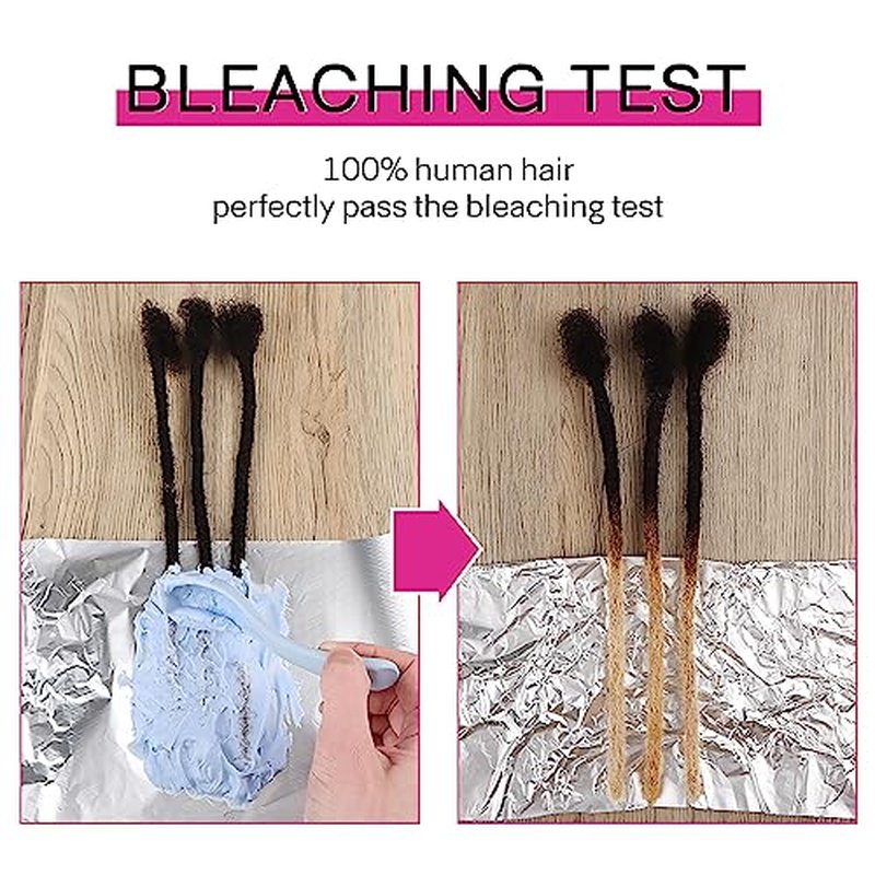 100% Loc Extensions Human Hair, 12Inch 0.6cm 40 Strands Handmade Dreadlock Extensions for Men Women Kids (#Natural Black)