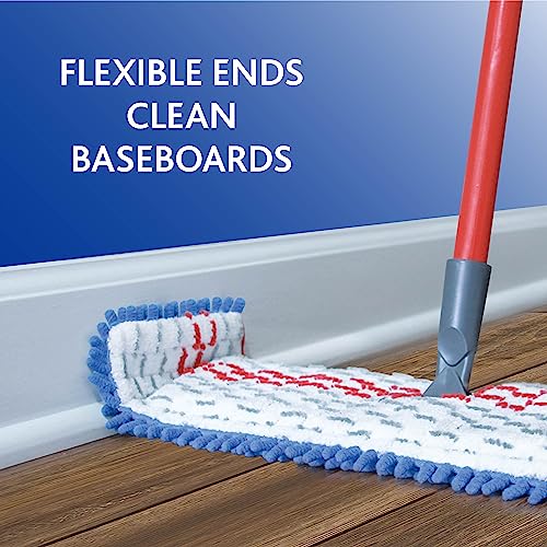 O-Cedar Hardwood Floor 'N More 3-Action Flip Mop Head Replacement | Machine Washable | Reusable | Microfiber Refill | Removes 99% of Bacteria