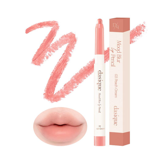 dasique Mood Blur Lip Pencil, 03 Peach Cream, 0.03 oz (0.9 g)