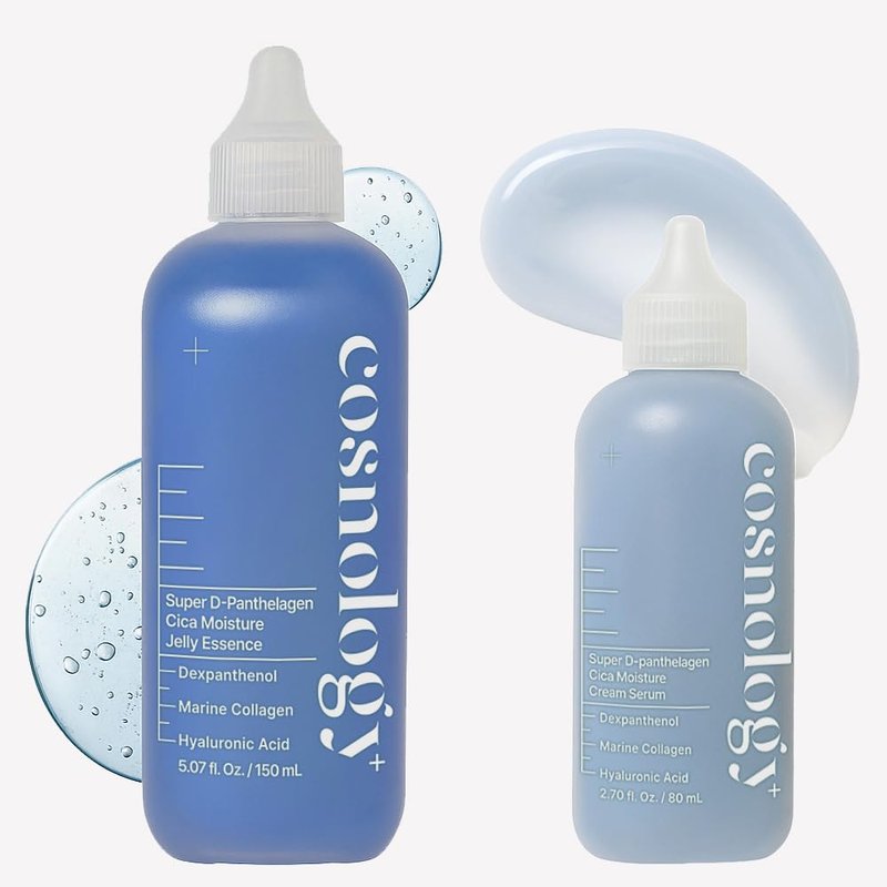 Extreme Barrier Repair Set - D-Panthenol Cream Serum & Hydrating Jelly Essence | Skin Recovery & Cooling Hydration (80ml + 150ml)