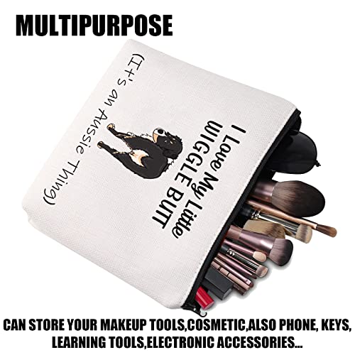 JYTAPP Aussie Lover Gift Australian Shepherd Dog Owner Gift Aussie Mom Cosmetics Bag It's An Aussie Thing Makeup Bag Dog Gift