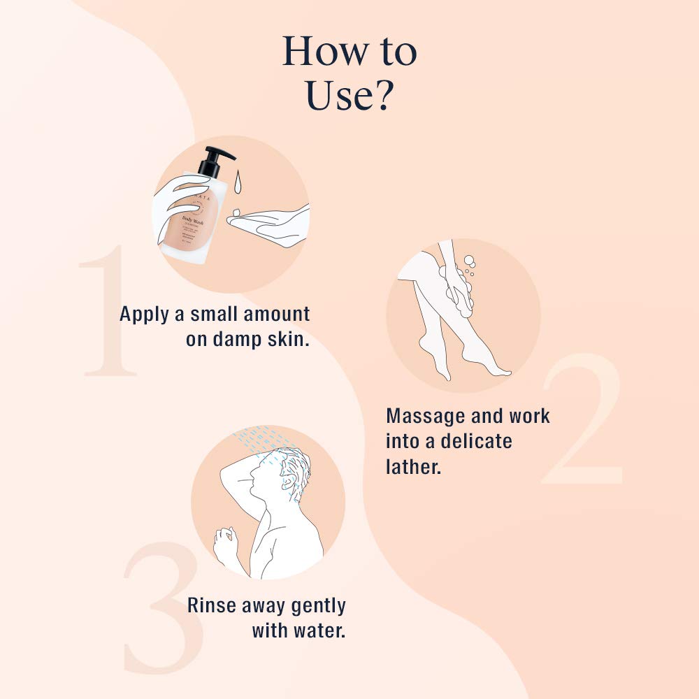 Arata Hydrating & Non-Drying Body Wash With Ayurvedic Coconut & Citrus | All Natural, Vegan & Cruelty-Free | Gentle Cleansing For Women & Men | No SLS, No Parabens - 10 Fl Oz