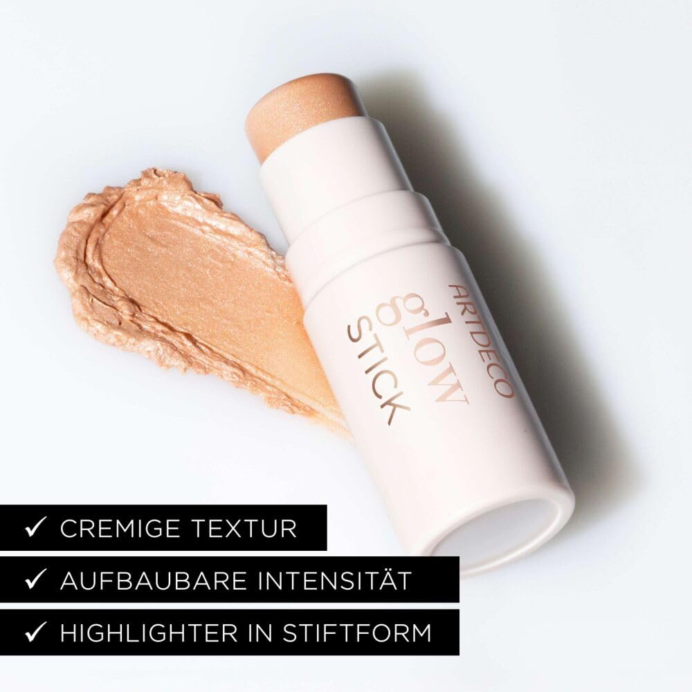 ARTDECO Glow Stick – Cream Highlighter for Natural Radiance – Easy to Apply Makeup Stick for Instant Glow & Fresh Look – Vegan & Cruelty Free – 0.17 oz
