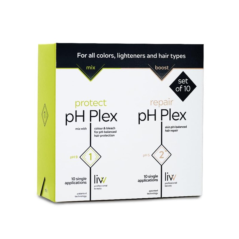 LIW pH Plex Hair Care Treatment - Protect & Repair for Home Color & Bleach | 10 Sachets (Steps 1 & 2)