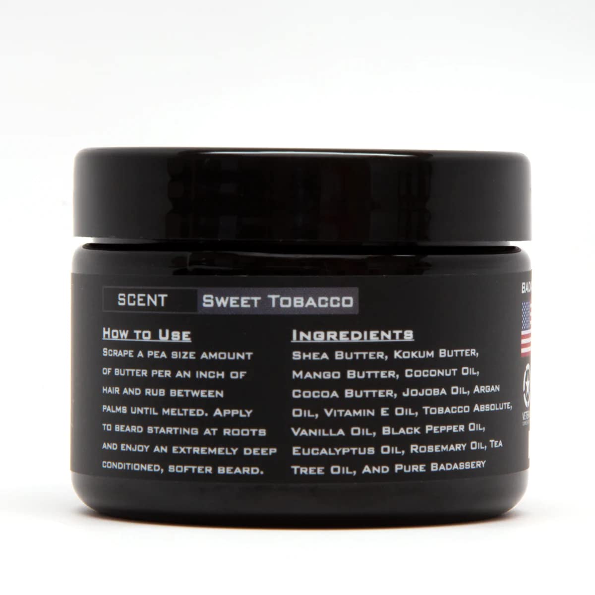 Badass Beard Care Beard Butter For Men - THE OUTLAW, 3 oz - Made of Natural Ingrediens for Healthy, Soften and Itchness Free Beard and Mustache