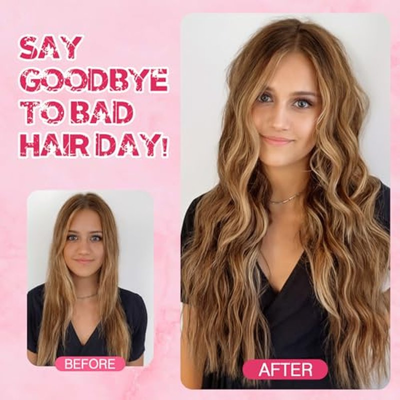 Halo Hair Extensions Real Human Hair, MY-LADY Adjustable Halo Extensions Real Human Hair, 20 inch Medium brown mix Dark Blonde Women's Long Straight Hair Invisible Wire Hair Extensions