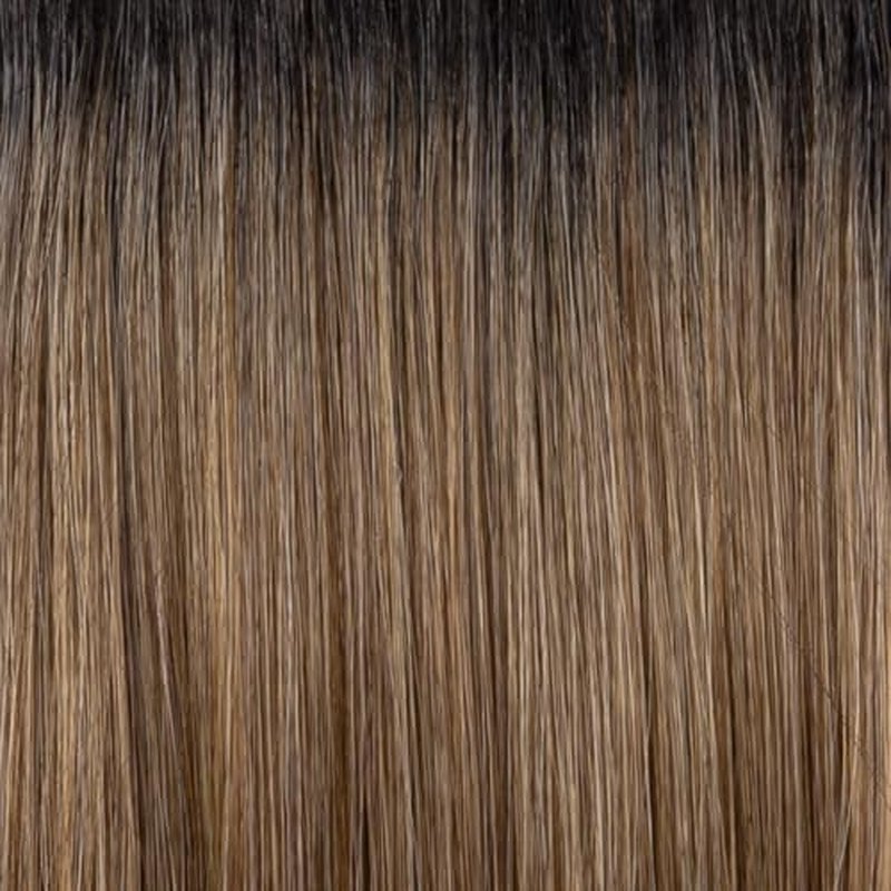 Kim Kimble 18" Wavy Waves Headband Wig, Long Layered Hair With Black Headband and Comb Clip, 3/4 Cap - Average Cap Size, MC9 14SS Caramel Latte